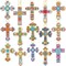 15 Pcs Easter Cross Diamond Painting Keychains, Christian Jesus Diamond Art Keychain Religious Painting Key Chains DIY Art Ornaments Key Rings for Vacation Bible School Adults Kids Decor